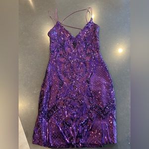 Windsor Purple Sequin Dress